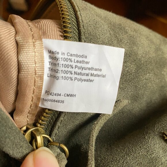 The Sak Geo Sling Backpack Green Moss Crossbody Bag - Picture 2 of 10